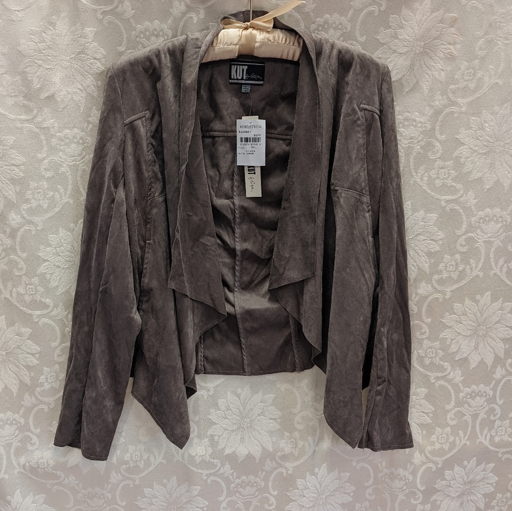 *SALE* Kut from the Kloth Suede Jacket Gray Size S